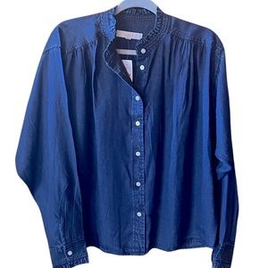 Denim Button Down Blouse